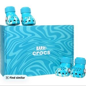 Bark Crocs Blue Dog Shoes 
Size L
NWB (Never worn)